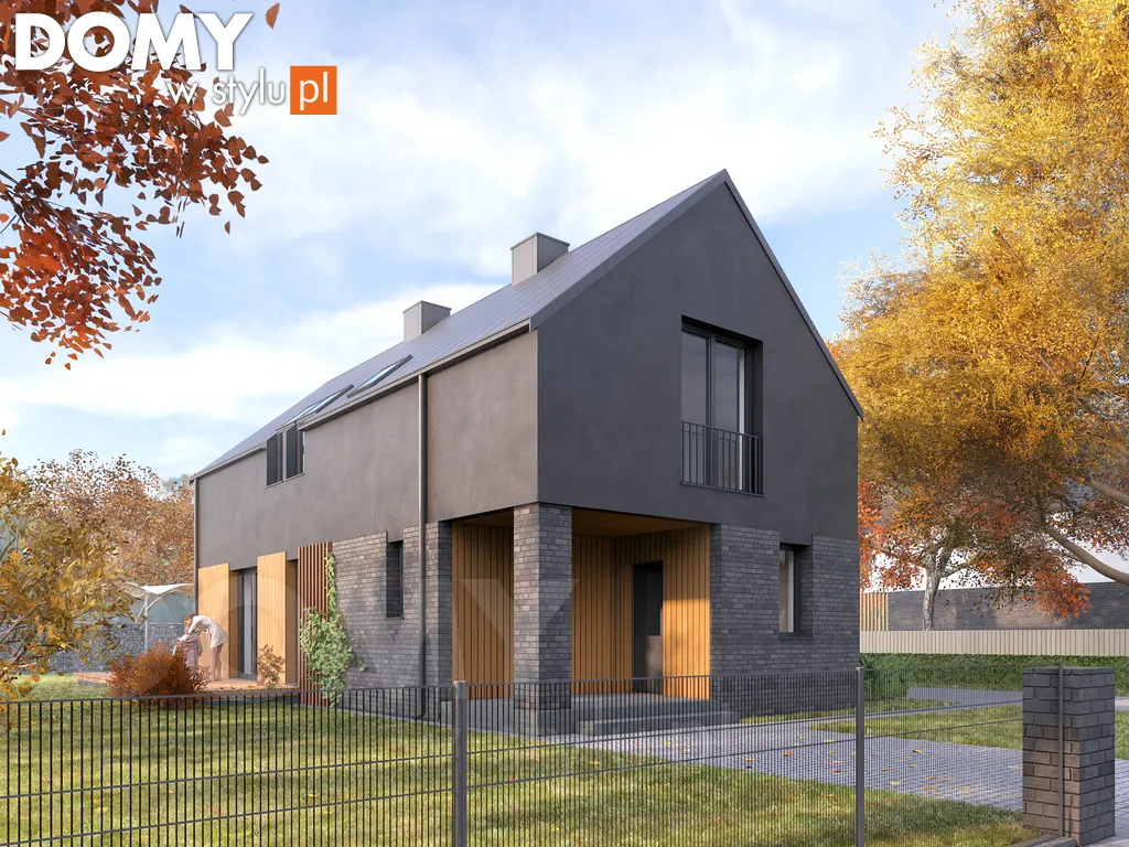 Nowoczesny projekt domu z poddaszem Koliber 6 - wizualizacja frontowa